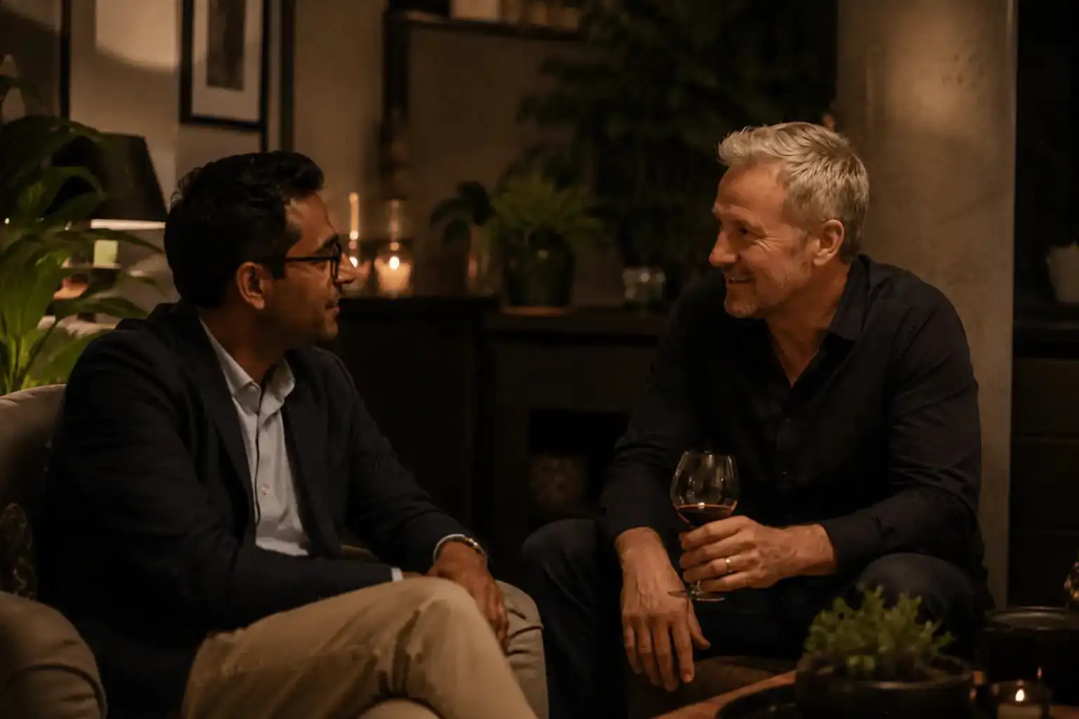 Two peers in conversation